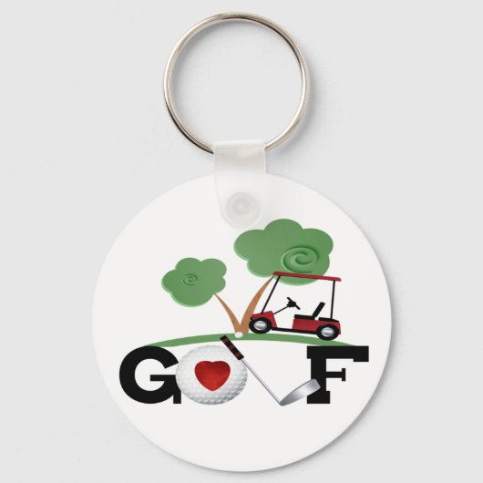 Ik hou van Golf Sleutelhanger (Voorkant)