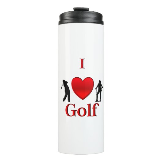 Ik Hou Van Golf Sport Thermosbeker (Voorkant)