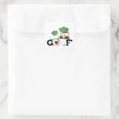 Ik hou van Golf Square sticker (Tas)