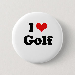 Ik hou van Golf Tshirt Ronde Button 5,7 Cm