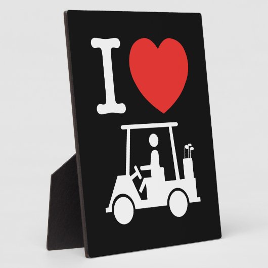 Ik hou van golfkar fotoplaat (Zijkant)