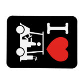 Ik hou van golfkar magneet (Horizontaal)