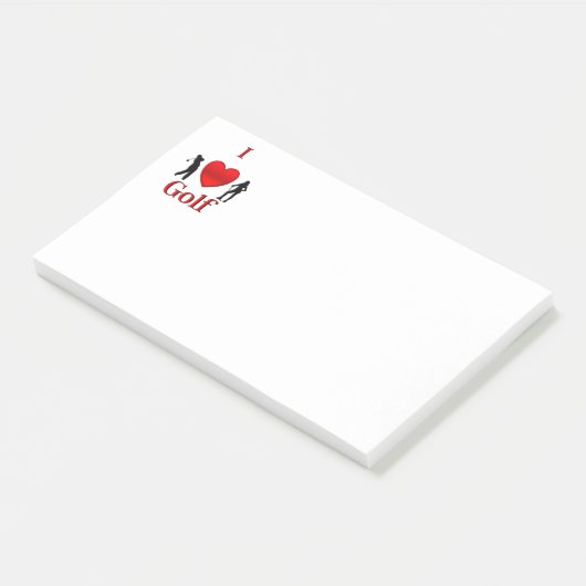 Ik hou van golfsport post-it® notes (Schuin)