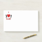 Ik hou van golfsport post-it® notes (Op bureau)