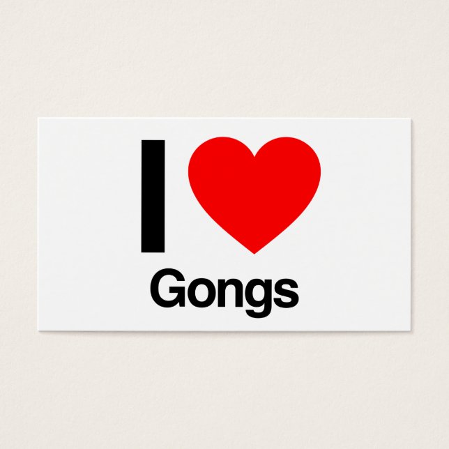 ik hou van gongs visitekaartjes (Voorkant)