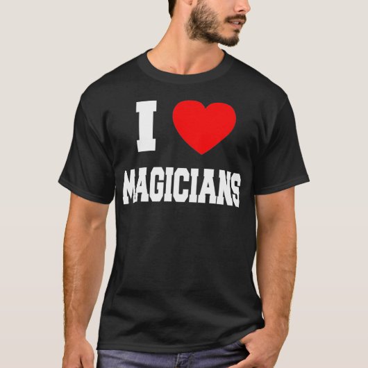 Ik hou van goochelaars t-shirt (Voorkant)