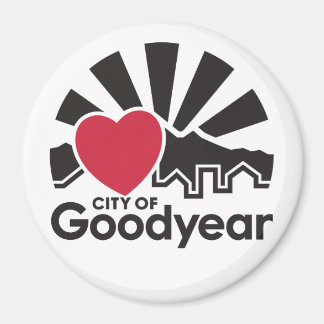 Ik hou van Goodyear Round Magnet