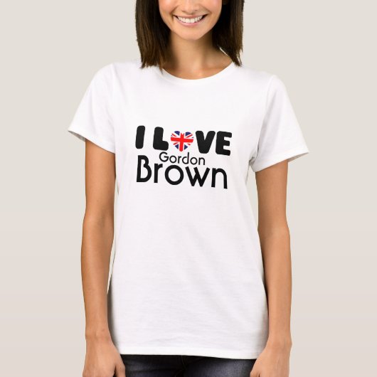 Ik hou van Gordon Brown  | T-shirt (Voorkant)
