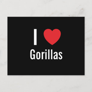 Ik hou van Gorillas Briefkaart