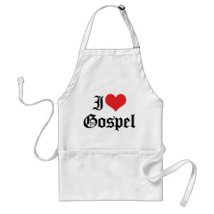 Ik hou van gospel standaard schort