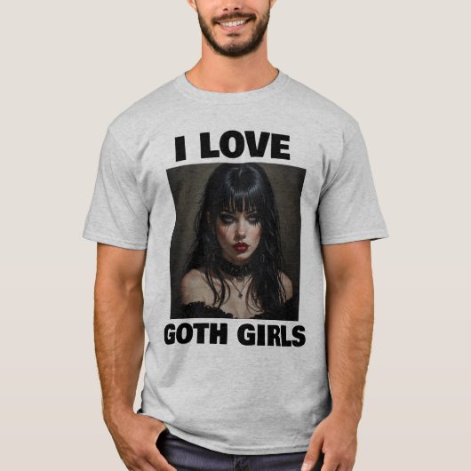 IK HOU VAN GOTH MEISJES T-SHIRT (Voorkant)