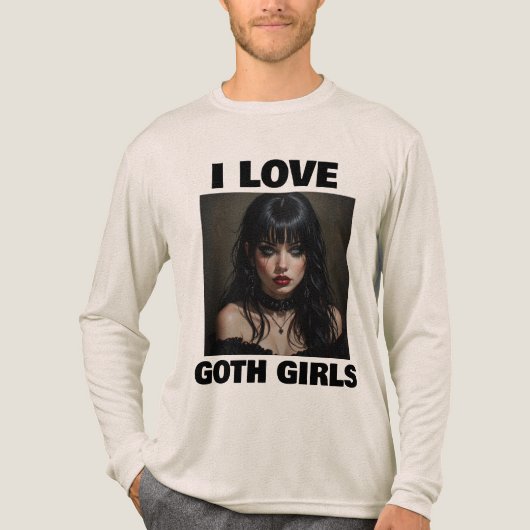 IK HOU VAN GOTH MEISJES T-SHIRT (Voorkant volledig)