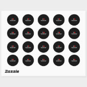 Ik hou van goth spier mama spuug  ronde sticker (Vel)