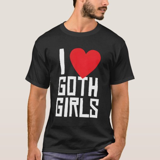 Ik hou van Gothic Emo Gothic T-shirt (Voorkant)
