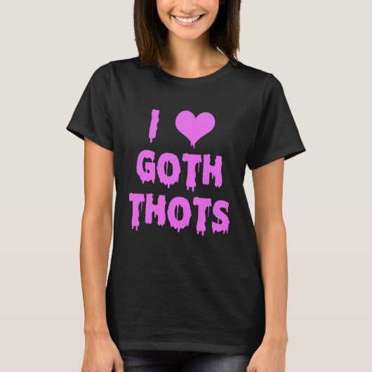 Ik hou van Gothic Thots T-shirt (Voorkant)