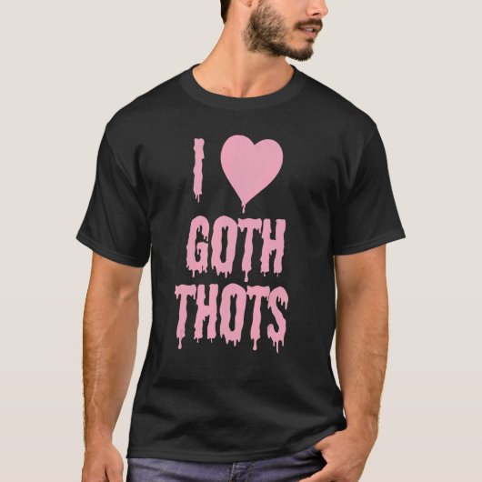 Ik hou van Gothic Thots T-shirt (Voorkant)