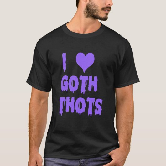 Ik hou van Gothic Thots T-shirt (Voorkant)