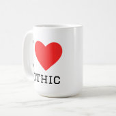 Ik hou van gotisch koffiemok (Voorkant links)