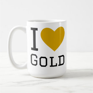 Ik hou van goud koffiemok