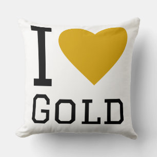Ik hou van goud kussen