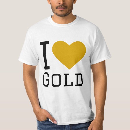 Ik hou van goud t-shirt (Voorkant)