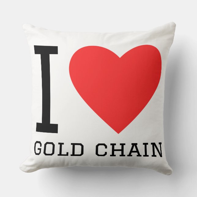 Ik hou van gouden ketting kussen (Voorkant)