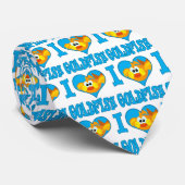 Ik hou van goudvissen stropdas (Opgerold)