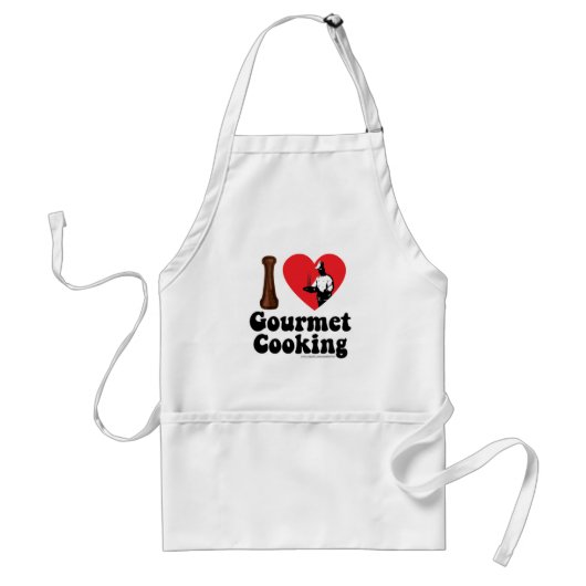 Ik hou van Gourmet Cooking Schort (Voorkant)