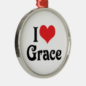 Ik hou van Grace Metalen Ornament (Rechts)