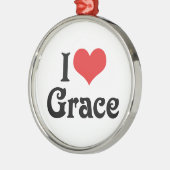 Ik hou van Grace Metalen Ornament (Links)