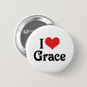 Ik hou van Grace Ronde Button 5,7 Cm (Voorkant /achterkant)