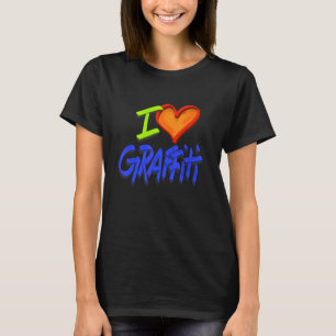 Ik hou van Graffiti Grafisch voor Street Artists T-shirt