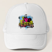 Ik hou van graffiti – Urbane straatkunst Trucker Pet (Voorkant)