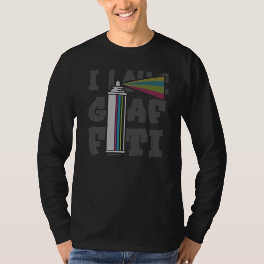 Ik hou van graffitikunstschilder Abstract schilder T-shirt (Voorkant)
