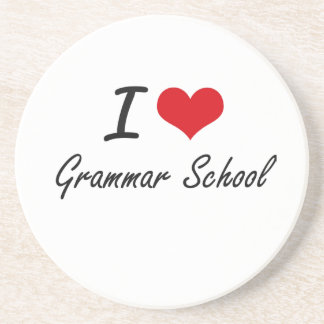 Ik hou van Grammar School Zandsteen Onderzetter