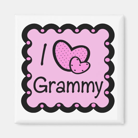 Ik hou van Grammy schattig T-shirt Magneet (Voorkant)