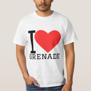 Ik hou van granaat t-shirt