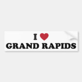 Ik hou van Grand Rapids Michigan Bumpersticker (Voorkant)