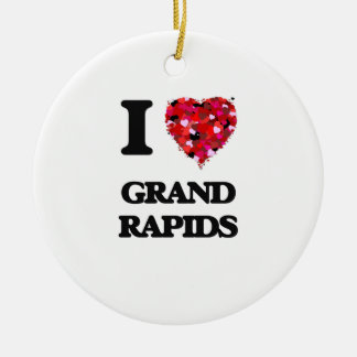 Ik hou van Grand Rapids Michigan Keramisch Ornament
