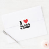 Ik hou van Grand Rapids, Michigan Ronde Sticker (Envelop)