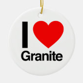 ik hou van graniet keramisch ornament (Voorkant)