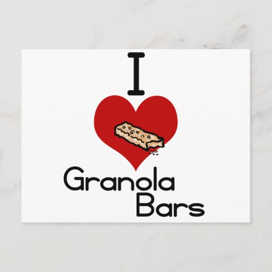 Ik hou van granola bars briefkaart (Voorkant)