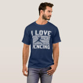 Ik hou van grappig schermen t-shirt (Voorkant volledig)