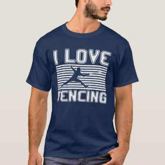 Ik hou van grappig schermen t-shirt