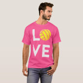 Ik hou van grappig volleybal t-shirt (Voorkant volledig)