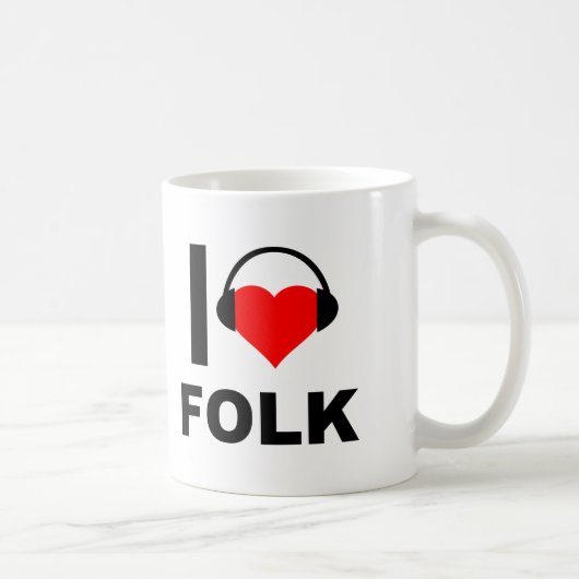 Ik Hou Van Grappige Folkmok Koffiemok (Rechts)