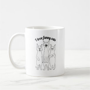 Ik hou van grappige katten. Perfect voor kattenlie Koffiemok