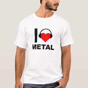 Ik hou van grappige metal T-shirt