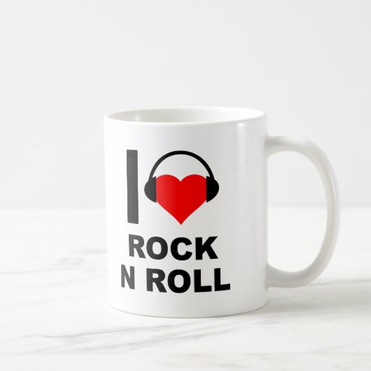 Ik hou van grappige rock mok (Rechts)