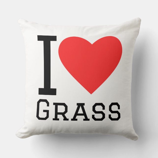 Ik hou van gras kussen (Voorkant)